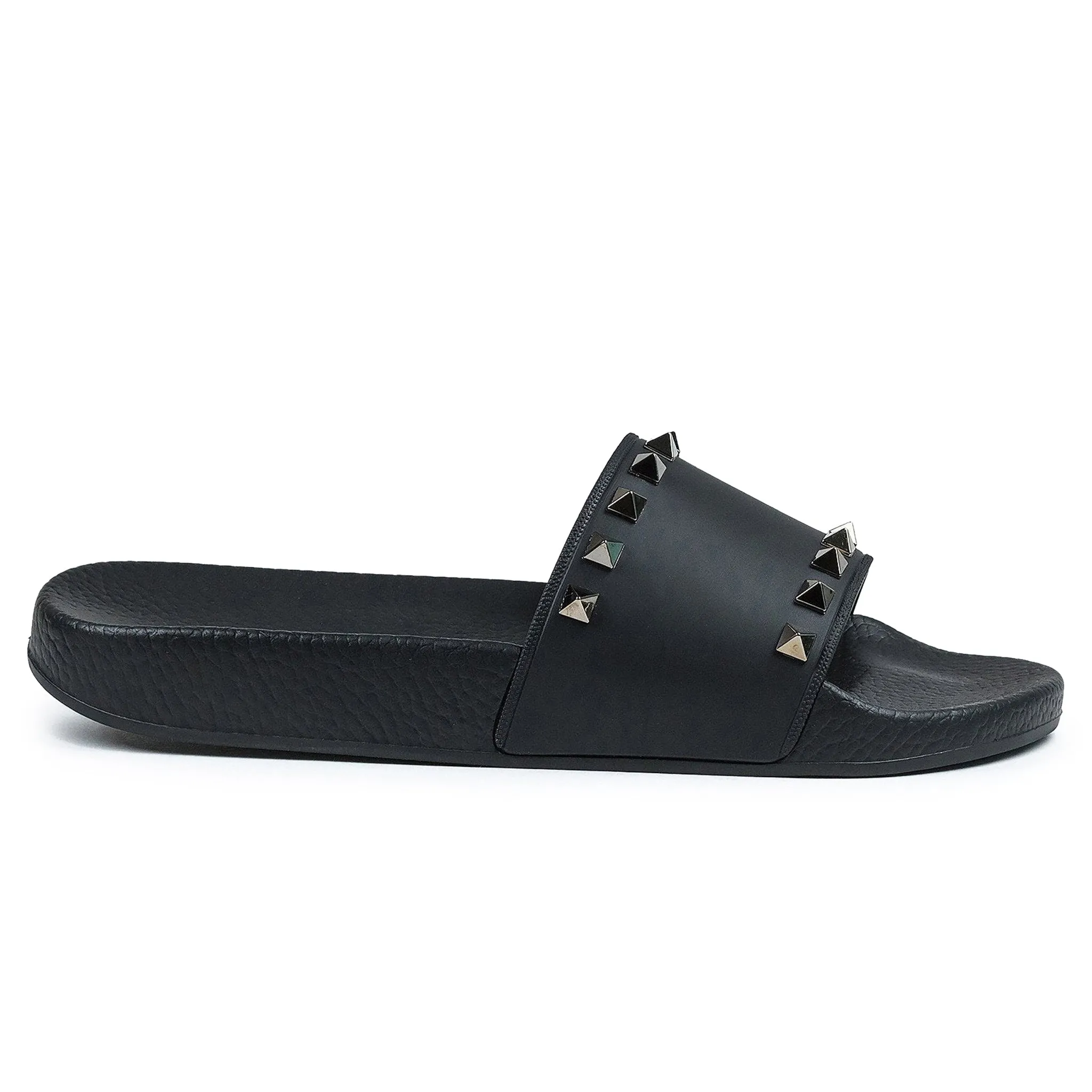 Valentino Rockstud Black Pool Slides