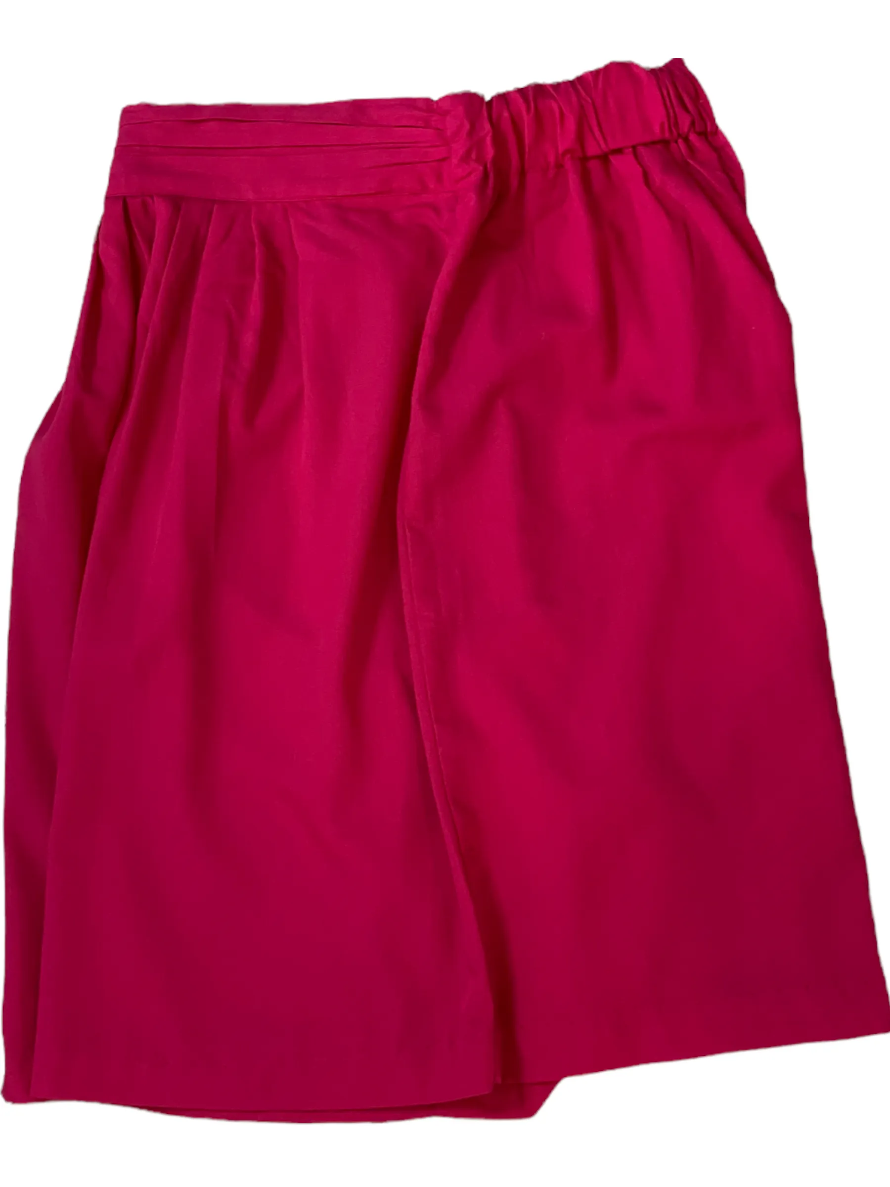 Wide leg elastic waist shorts