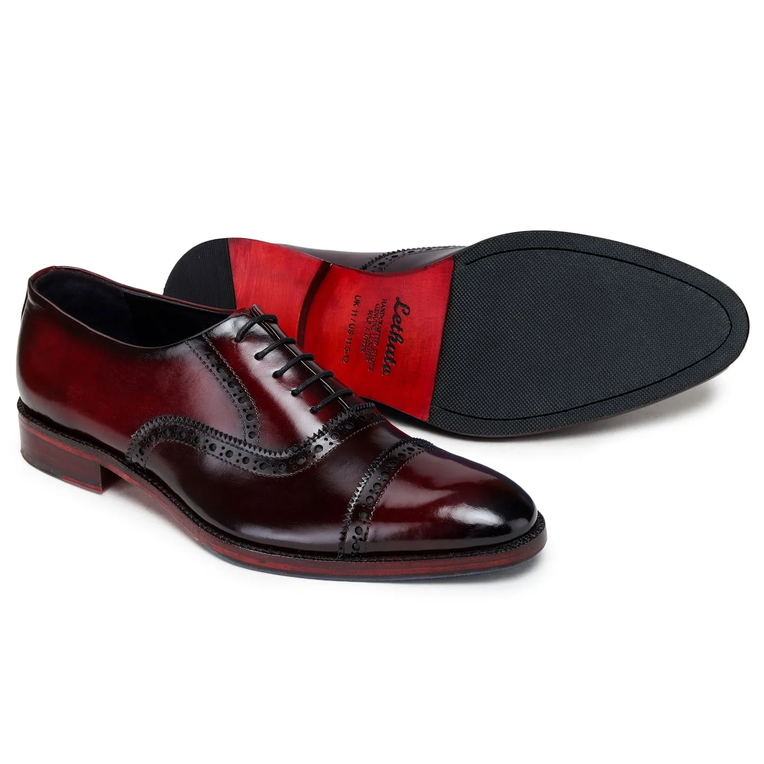 Classic Captoe Oxford - Wine Red