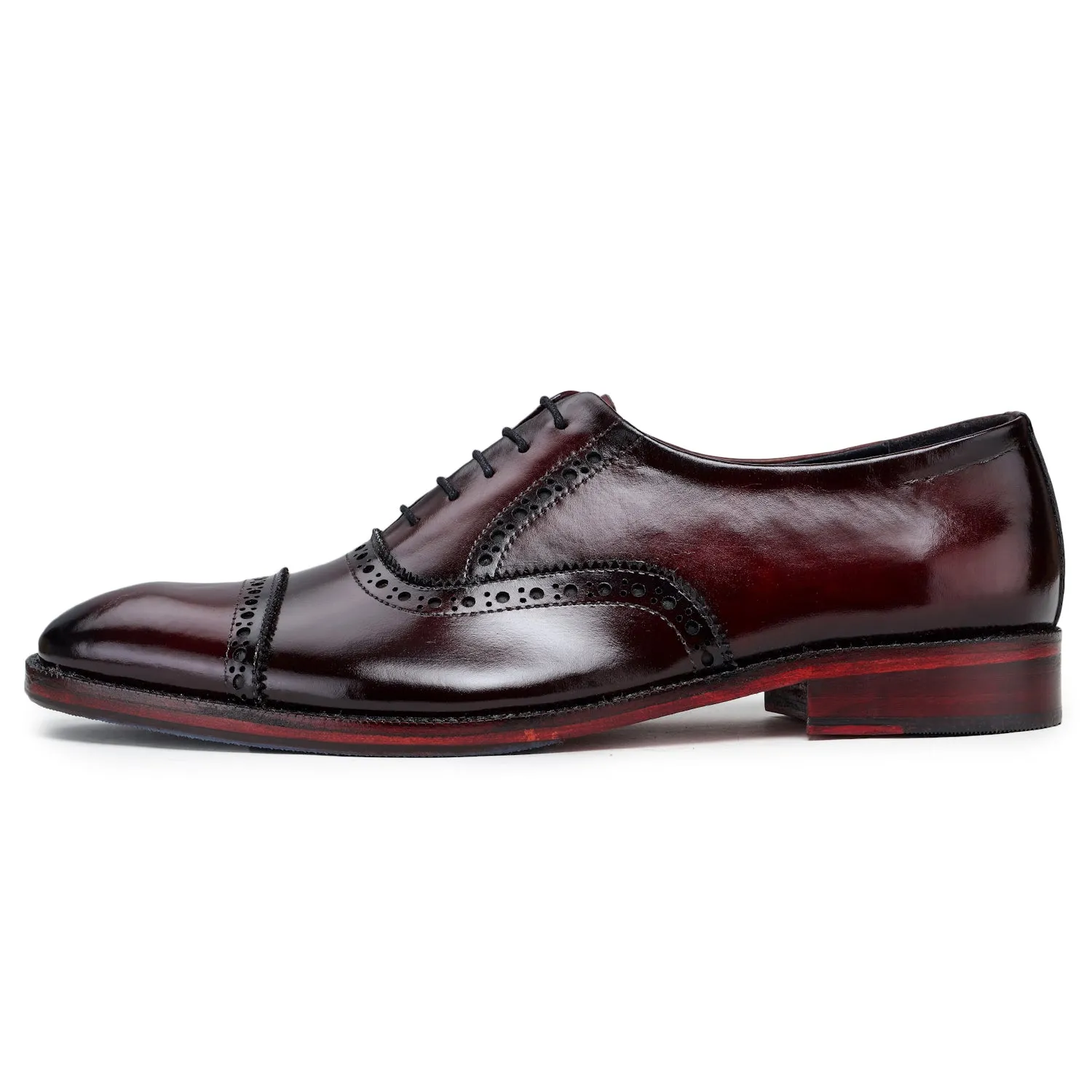 Classic Captoe Oxford - Wine Red