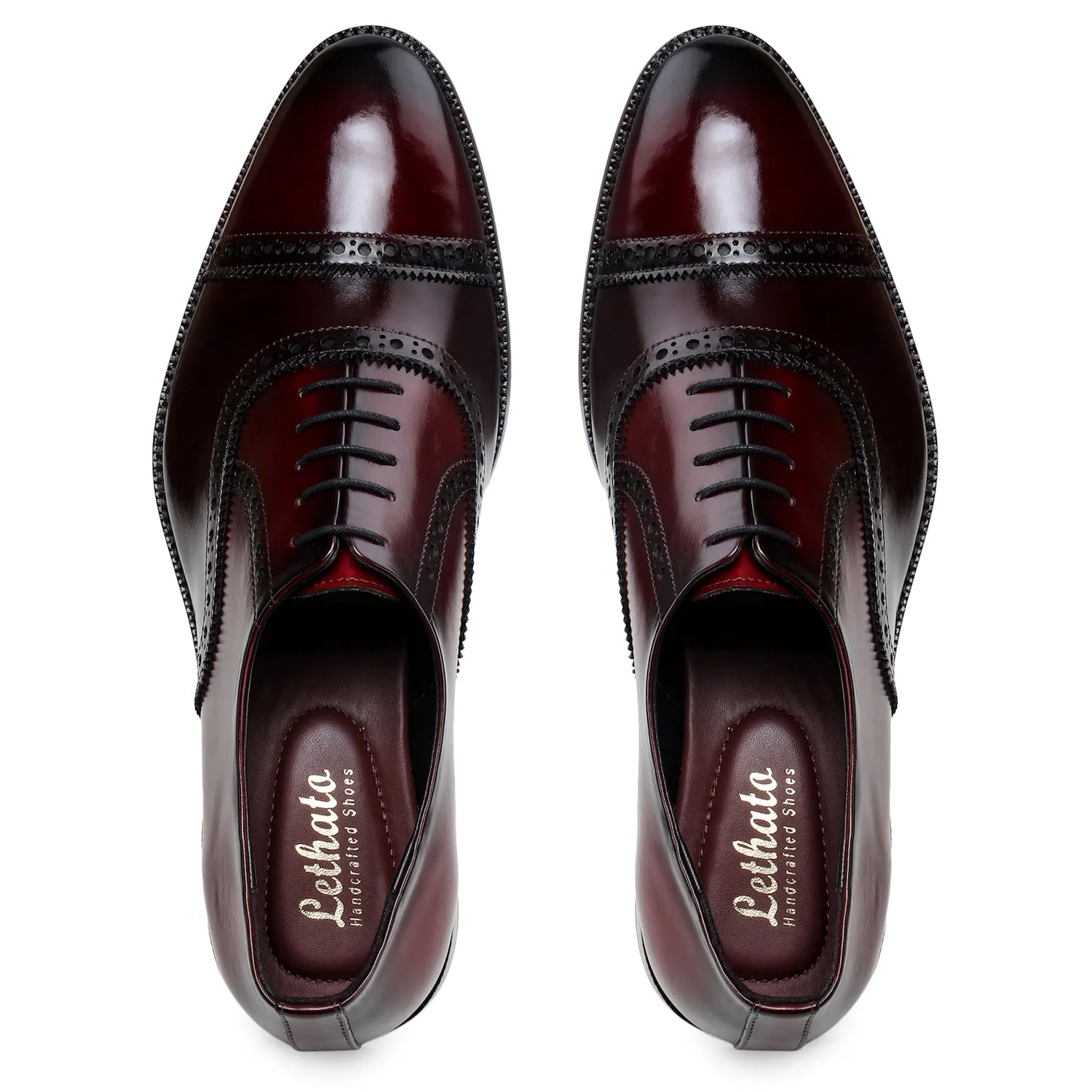 Classic Captoe Oxford - Wine Red