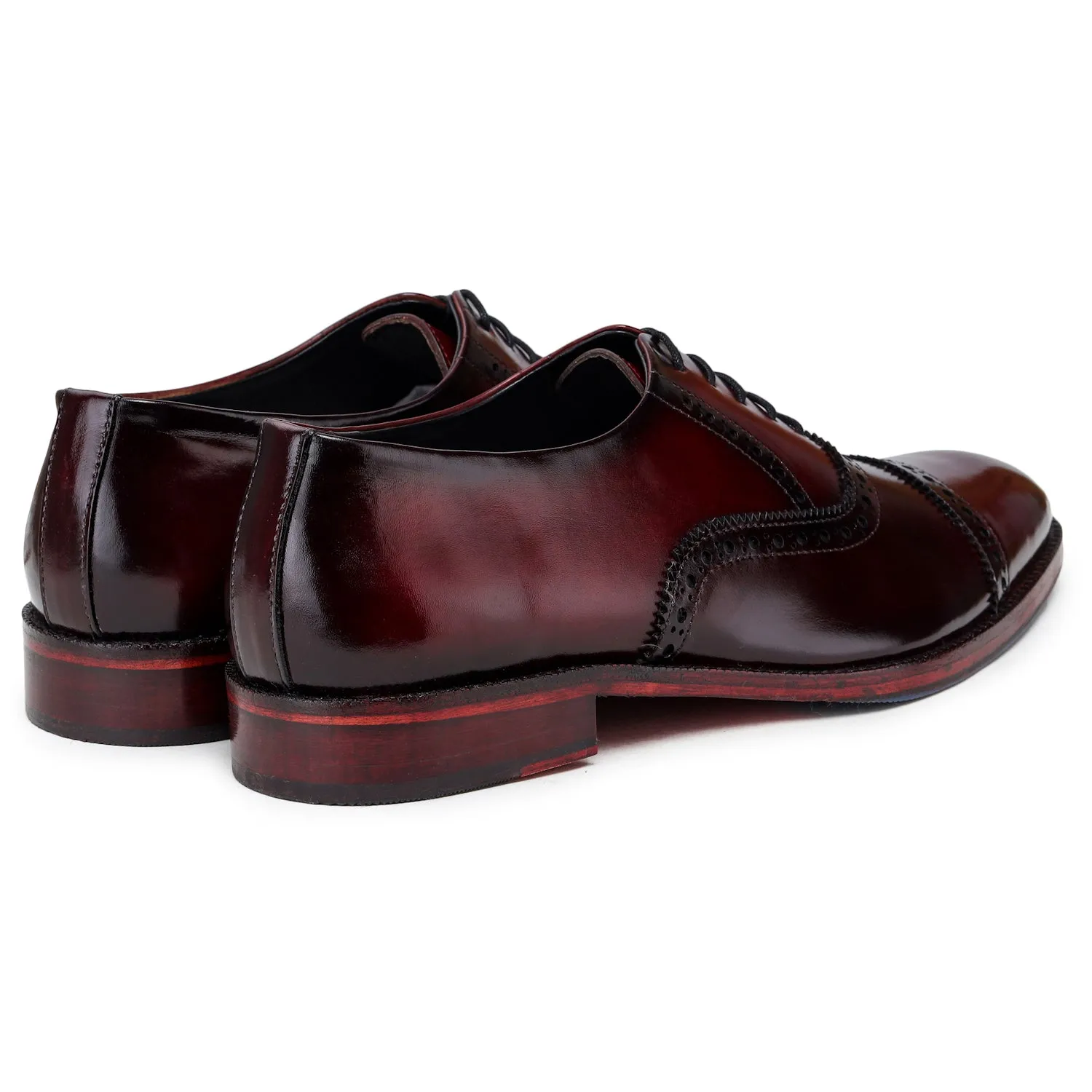 Classic Captoe Oxford - Wine Red