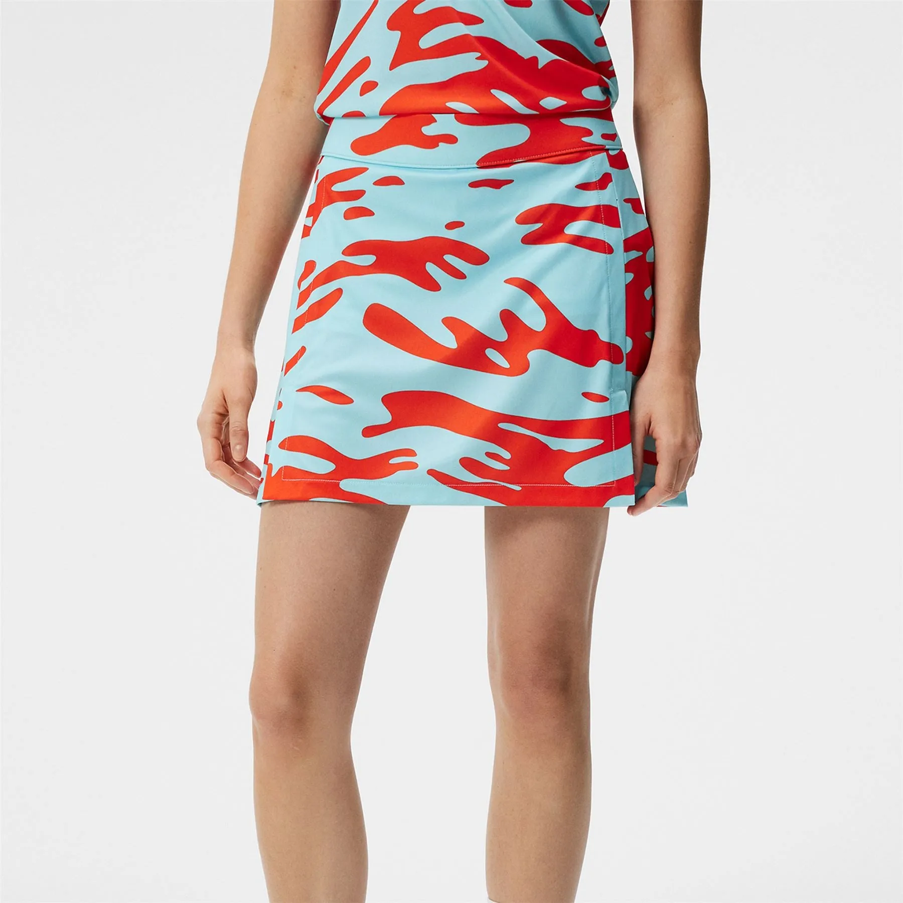 Womens Amelie TX Jersey Printed Mid Skirt Neptune Atomizer - SS24