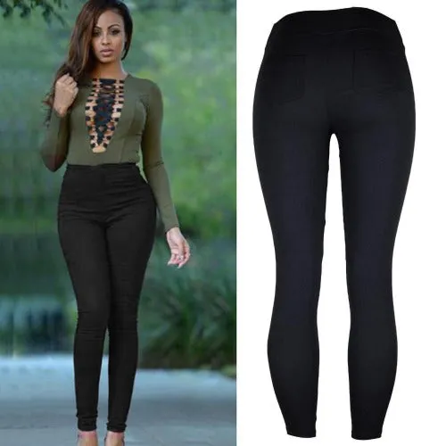 Women Pencil Pants Cotton Trousers