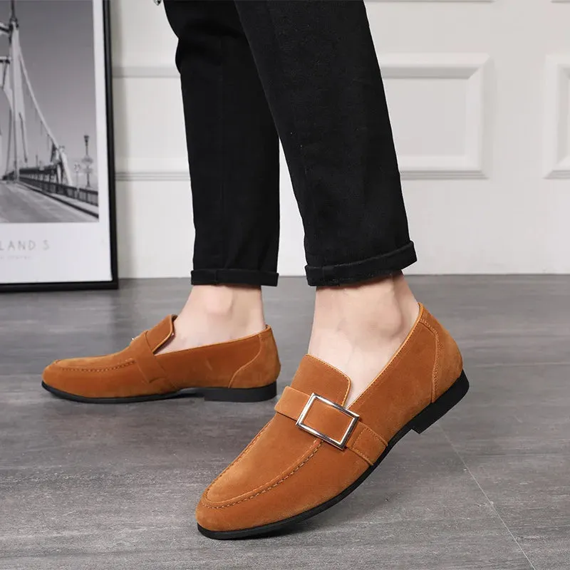 Xituodai  Men's Casual Shoes Suede Genuine Leather Mens Buckle Party Wedding Loafers Moccasins Men Slip-on Comfortable Driving Flats