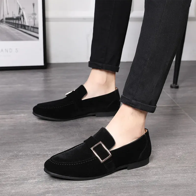 Xituodai  Men's Casual Shoes Suede Genuine Leather Mens Buckle Party Wedding Loafers Moccasins Men Slip-on Comfortable Driving Flats