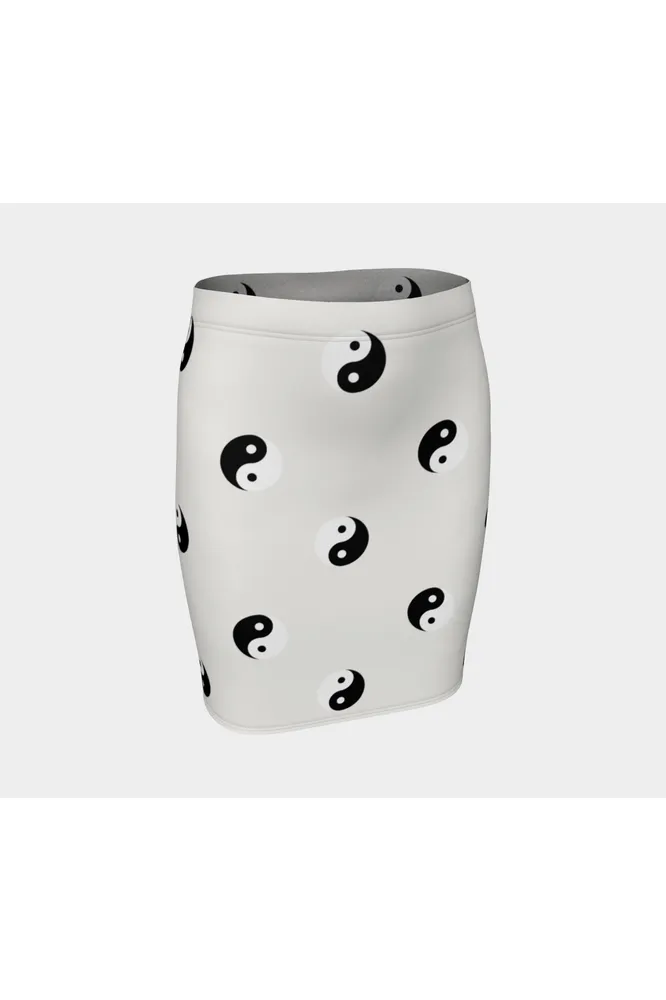 Yin Yang Fitted Skirt